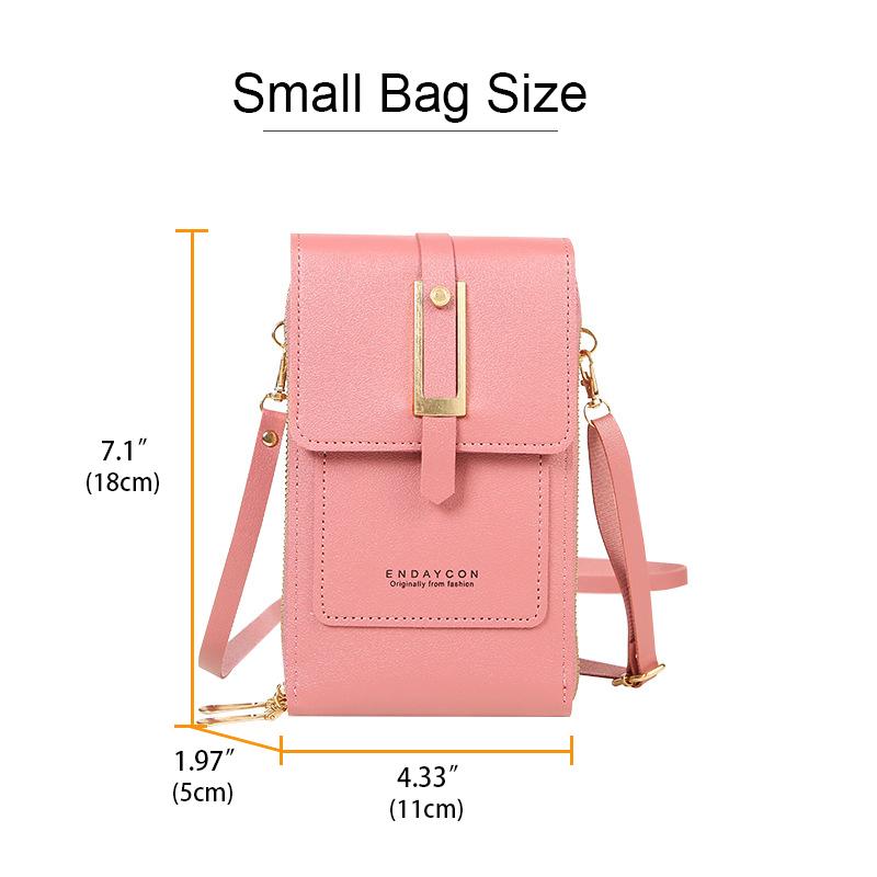 Soft Leather Women's Shoulder Bag Touch Screen Mobile Bags Small Wallets Fashion Handbags Women Crossbody Bag Coin Purse