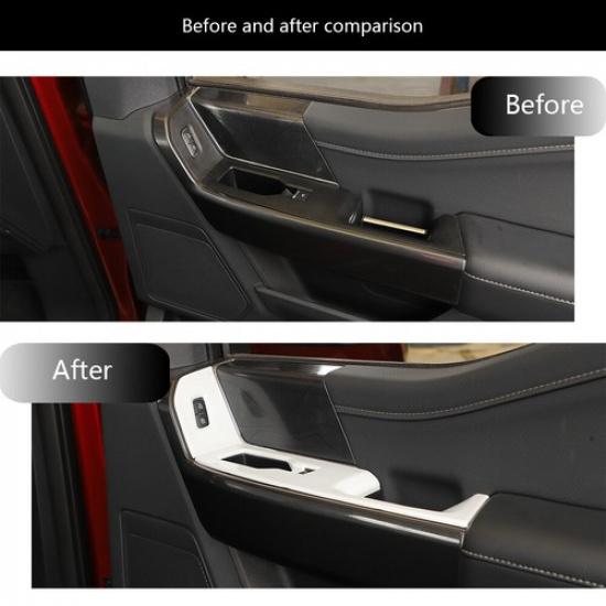 6x Window Lift Control Switch plates Cover For Ford F150 + White Accessories