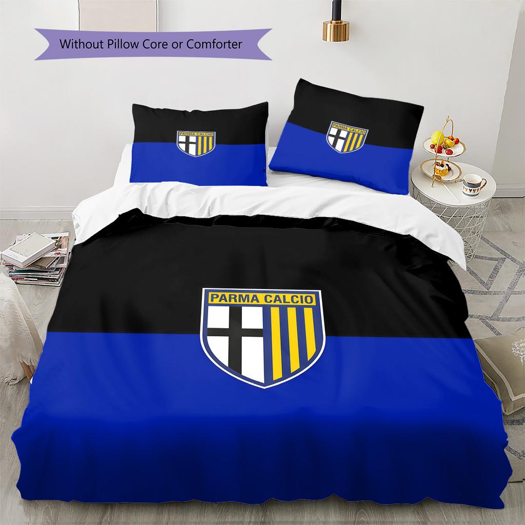 Parma Calcio 1913 Pattern Bedding Quilt Set  Home Decoration  Gift (1 * duvet cover + 2 * pillowcase  without core).xwn