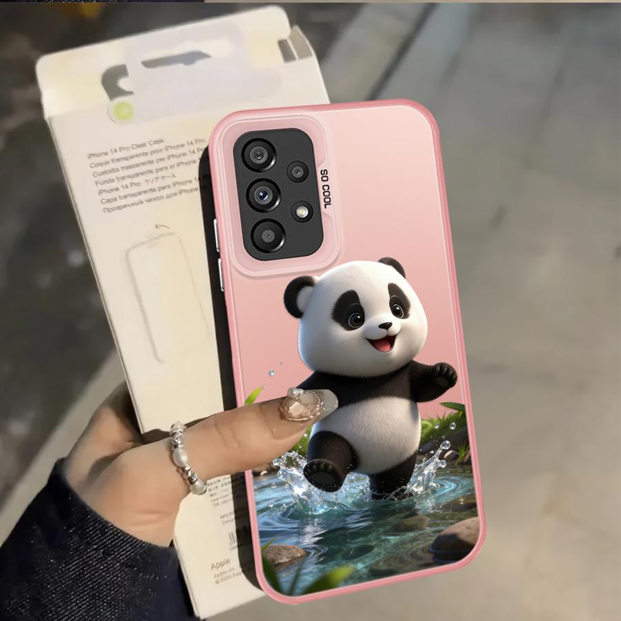 Chubby Panda Case for Samsung Galaxy A10 A20 A50 A54 A56 A51 A52 A72 A03 A06 A07 A71 A04 A05 Back Phone Cover