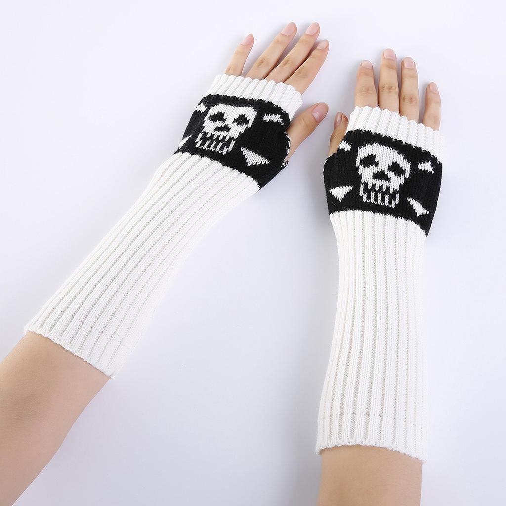 New Style of Warm Gloves for Men and Women In Autumn and Winter Featuring Half Finger Exposed Knitted Fashionable Wrist Guards and Dui Dui Sleeves