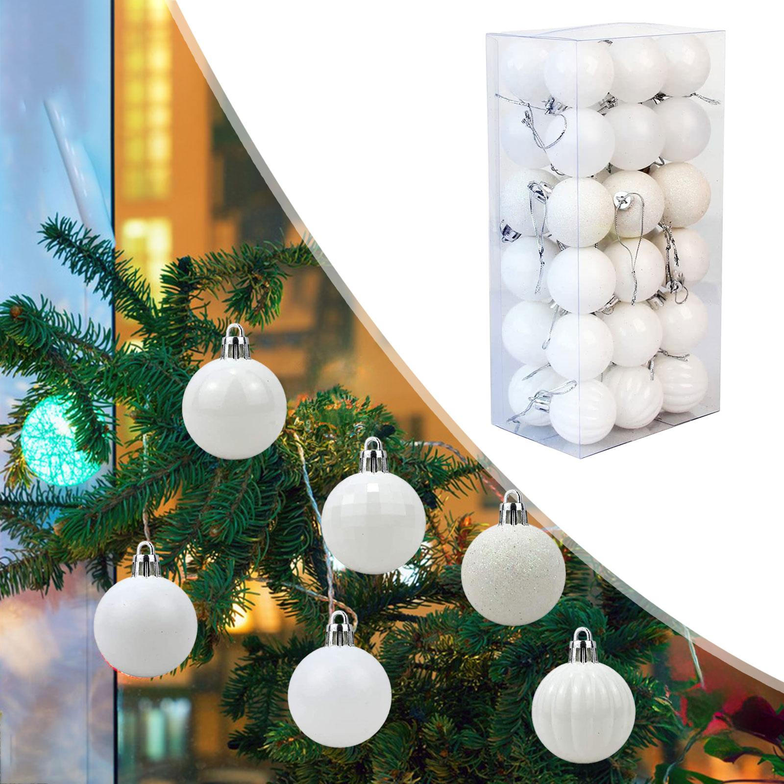 

36 шт. Рождественские шары, декоративные елочные шары, маленькие подвески, white