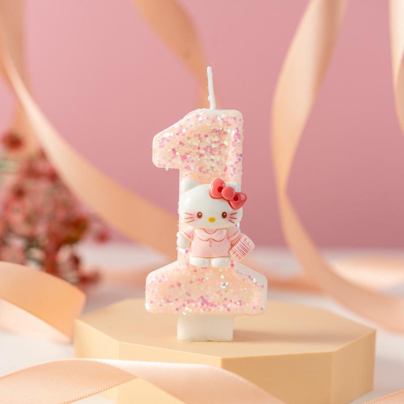 Cross-Border Cute Cartoon Cat Birthday Candle Cake Decorations - Handmade DIY Ornaments.