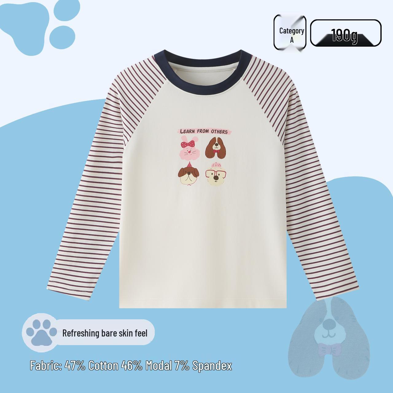 

Children s 2026 Long-Sleeve Cotton Base Layer T-Shirt for Boys & Girls - Lightweight Spring Top Size 130 (recommended for 115-125 cm/50-60 kg)