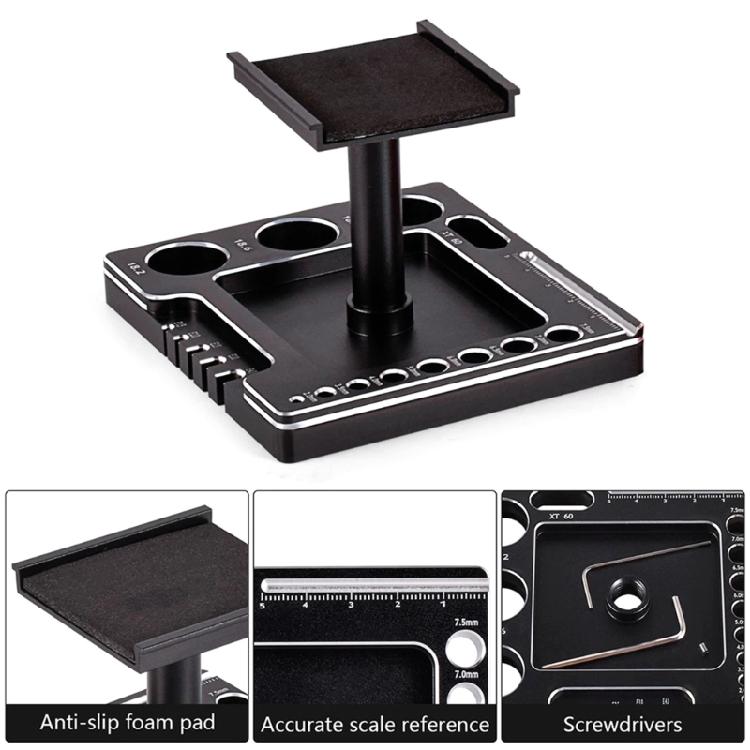 Aluminum Remote Control Car Stand Work Station Repair Tool for TRX4M SCX24 FCX24 1/14 1/16