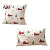 Christmas Cottage Cushion Cover Cover, Red Snowy House Pillowcase, Decorative Holiday Gift for Home Decor Throw Pillow Case Sofa Couch Farmhouse