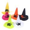 3Pcs Miniature Dollhouse Mini Color Felt Witch Hats For Halloween House Decoration Dolls Accessories Kids Play Toys Witch Hats