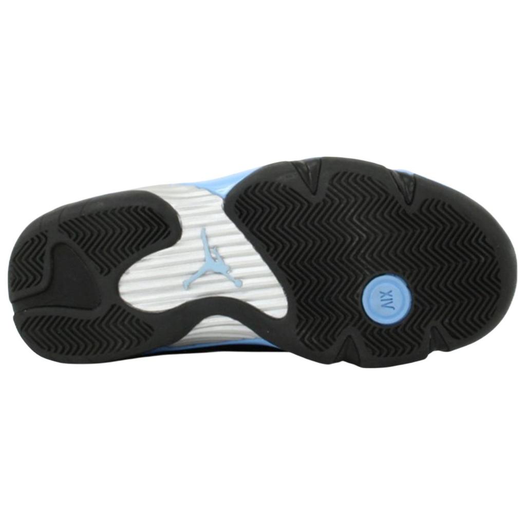 Air Jordan 14 Retro Schwarz University Blue 2026 Unisex Sneaker Weiß Metallic-Silber 487471-007