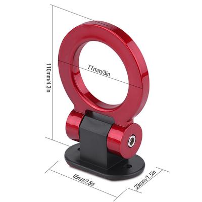 ABS Auto Styling Anhänger Haken Aufkleber Dekoration Auto Auto Hinten Vorne Anhänger Simulation Racing Ring Fahrzeug Abschlepphaken