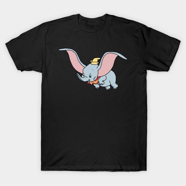 Men Black Print T-shirt Dumbo No-Cut Transfer Paper Print Cotton Tshirt M чёрный