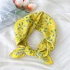 Fashion Floral Print Square Scarf Soft Handkerchief Women Hair Scarf Cotton Linen Head Scarfs Ladies Neck Scarves Summer Autumn