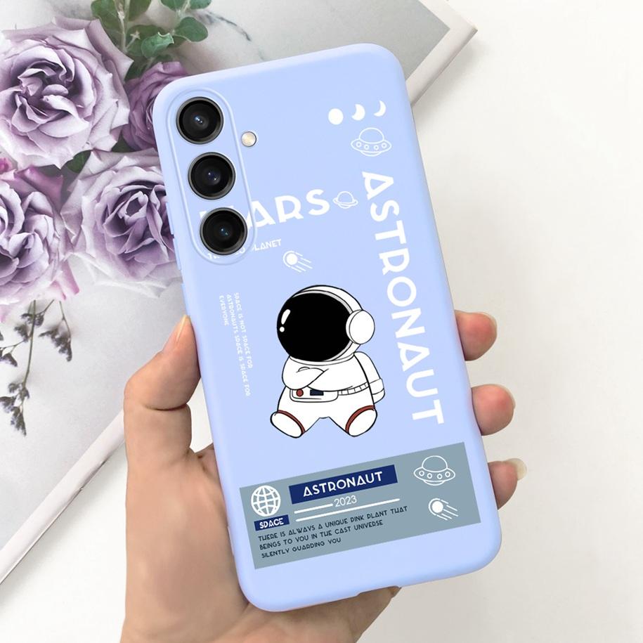 For Samsung A25 5G 2023 Case SM-A256B Cute Astronaut Duck Slim Soft Silicone Back Phone Cover For Samsung A55 A35 5G A356B Coque