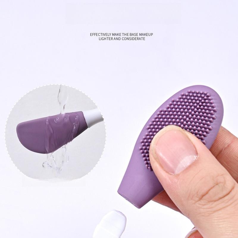 1PC Double Head Silicone Mask Brush Face Cleansing Massage Brush Mud Mask Applying Face Homemade Soft Film Tool Special Brush