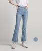 KIM YOUNG JOO GOLF Summer Asymmetrical Slit Semi-Bootcut Stretch Women'S Jeans Dqmljn59