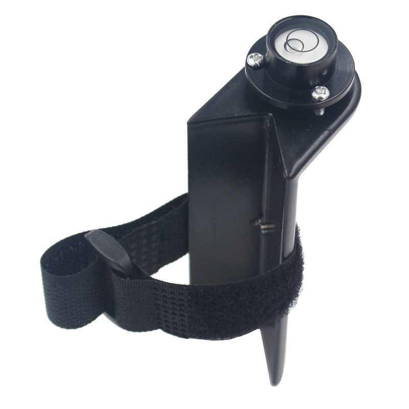 Black Carbon Fiber Right Angle Leveling Rod with Bubble Component