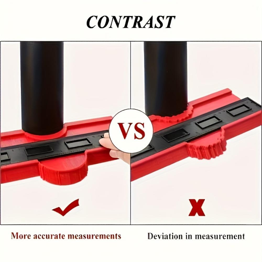 Adjustable Profile Gauge Replicator - Precision Irregular Shape and Angle Measurement Tool, Durable ABS Plastic Ruler, Suitable for Woodworking,Carpet