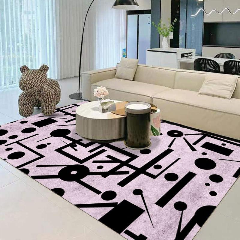 

French Vintage Carpet Living Room Vintage Coffee Table, Sofa Blanket and Non Washable Floor Mat Cream Style Home Bedside Carpet 40x60cm