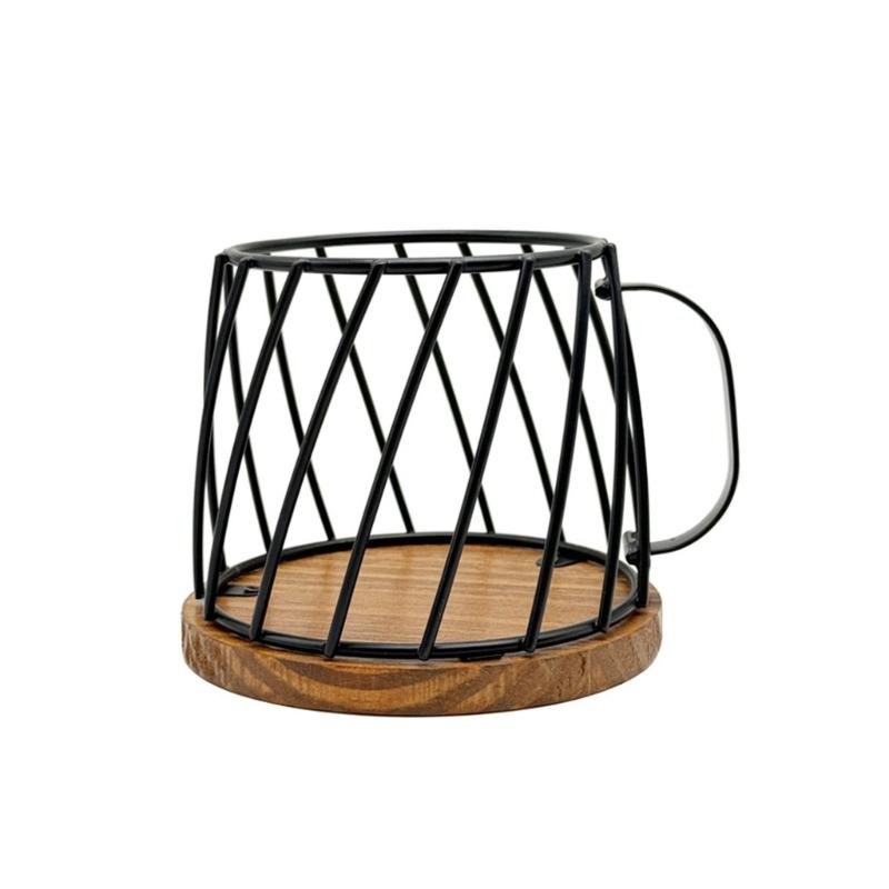 

Прочная корзина-органайзер для кофе в элегантном дизайне с пыленепроницаемой крышкой, портативный аксессуар для дома или офиса