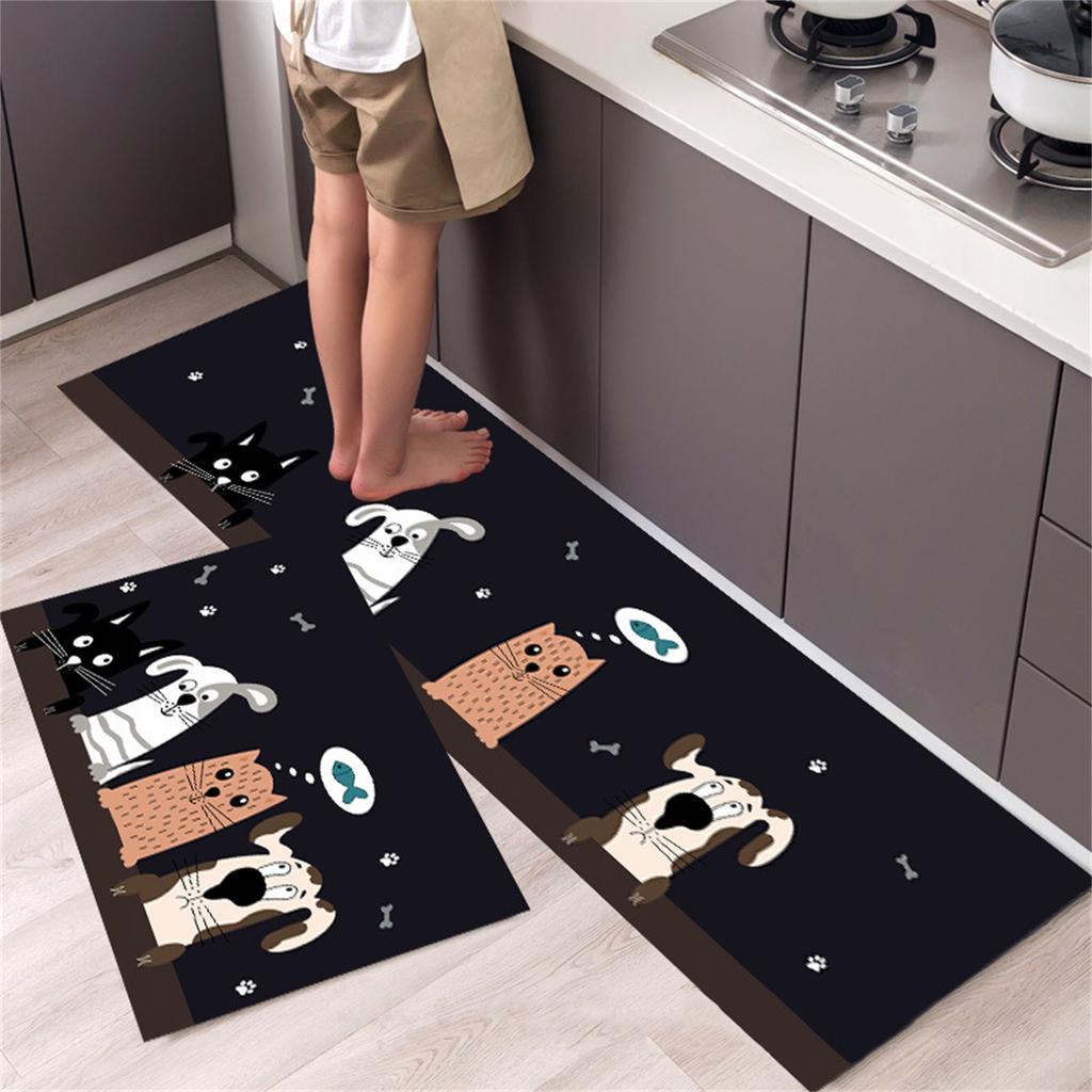 Kitchen Rugs Bathroom Standing Mat Anti Slip Polyester Entrance Door Carpet Floor Mats QYSC-204 40