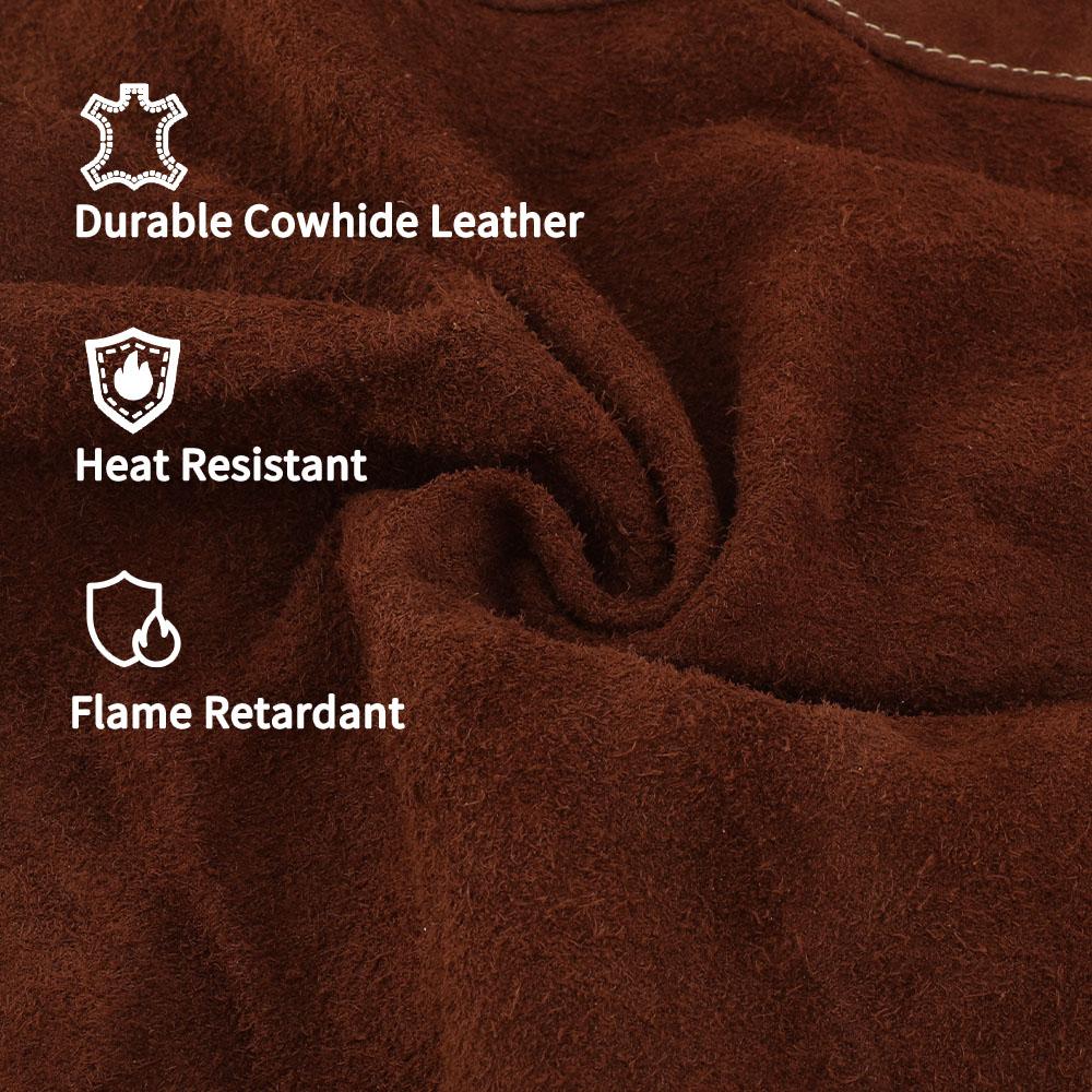 Welding Apron for Men and Women Premium Leather Apron for Cooking Woodworking Blacksmiths Carpenters with Tool Pockets