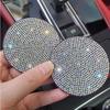 2Pcs Multifunctional Car Diamond Coaster Water Cup Slot Non-Slip Mat Silica Pad Cup Holder Mat Interior Decoration Accessories