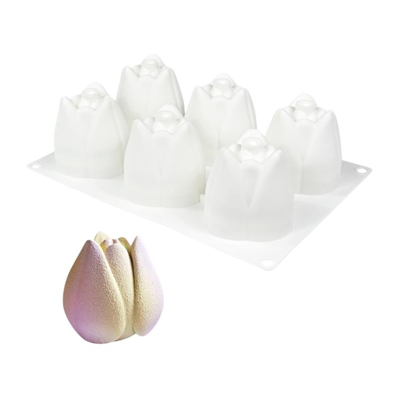 Stampi in Silicone a Forma di Tulipani Delicati per Mousse, Torte e Cioccolatini Strumento per la Cottura