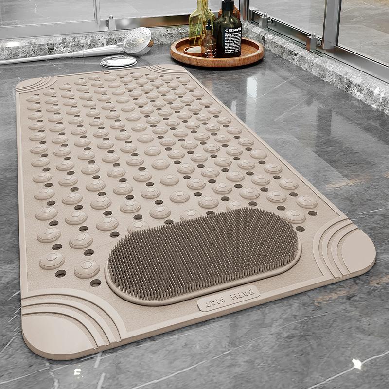 

Premium Non Slip Shower Mat with Suction Cups High Quality Durable Waterproof Bathroom Floor Rug Advanced Anti Skid PVC Bath Mat 36x70cm верблюд