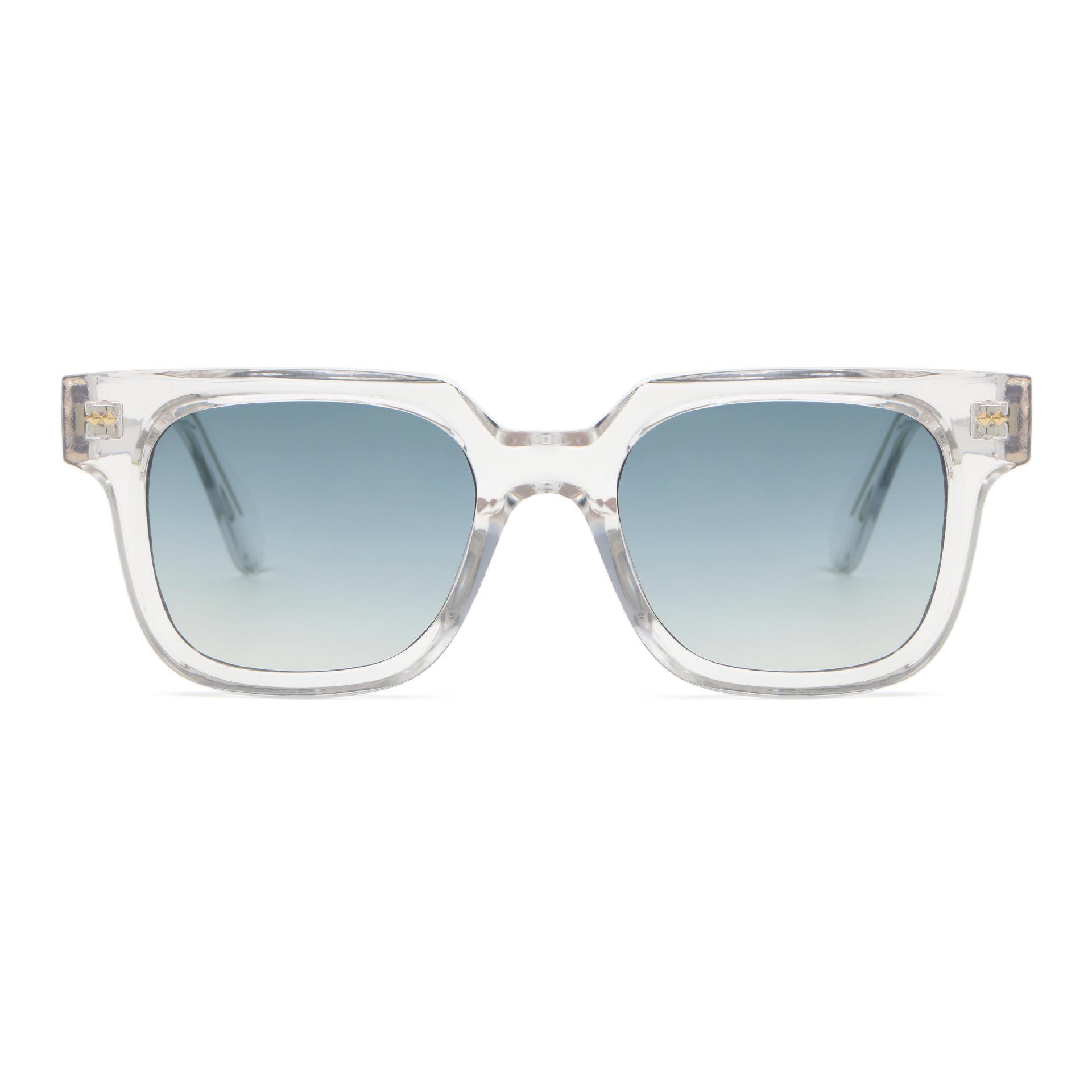 Retro Square Frame Sunglasses with Metal Hinges – Stylish European & American Design for Summer Personality