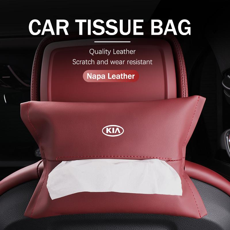 Car Paper Towel Box Sun Visor Hanging Tissue Storage Box For KIA Cerato Proceed Venga Stonic Picanto Sorento Stinger Ymrjb44