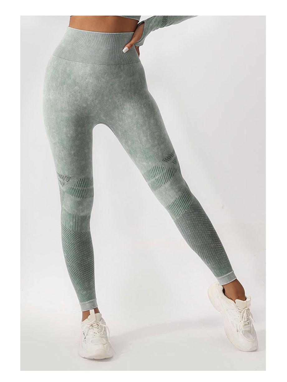 

Персикові легінси для йоги без швів з високою посадкою - Пісочно-бежеві, Облягаючі з деталями вирізів Large армія зелений колір