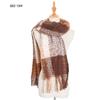 Autumn and Winter Polyester Circle Sand Plaid Scarf Women's Warm Fringed Scarf Shawl