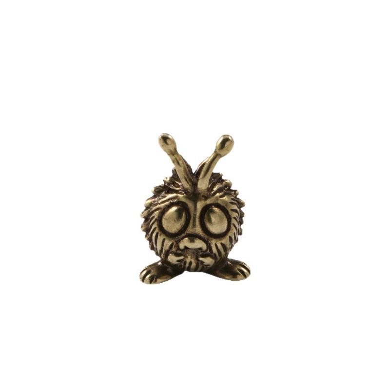 Alloy Cute Cartoon Caterpillar Figurine Retro Antique Finish Fine Detailing For Home Decor Ornament Gift