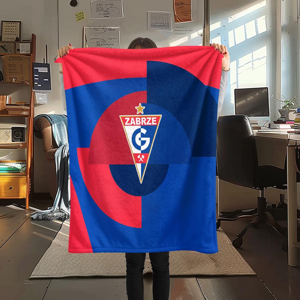 Górnik Zabrze Print Flannel Blanket, High Quality Comfortable for All Seasons, Home Decor, Warmth and Comfort