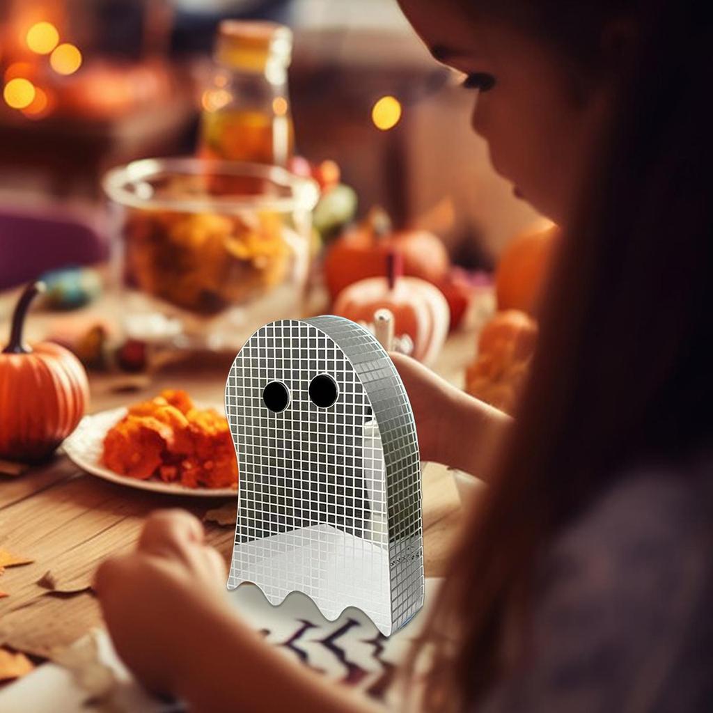 Halloween Ghost Decorations Halloween Acrylic Mirror Disco Ghost Decor Reflective Figurines For Holiday Indoor Kitchen Bar
