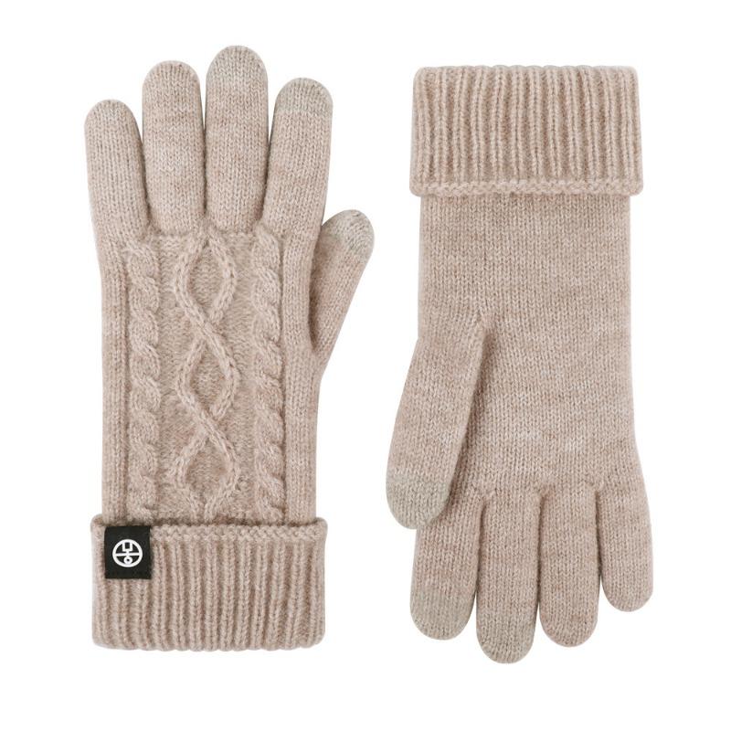 Knitted gloves warm and cold autumn and winter gloves cycling wool twist lengthened and thickened outdoor gloves