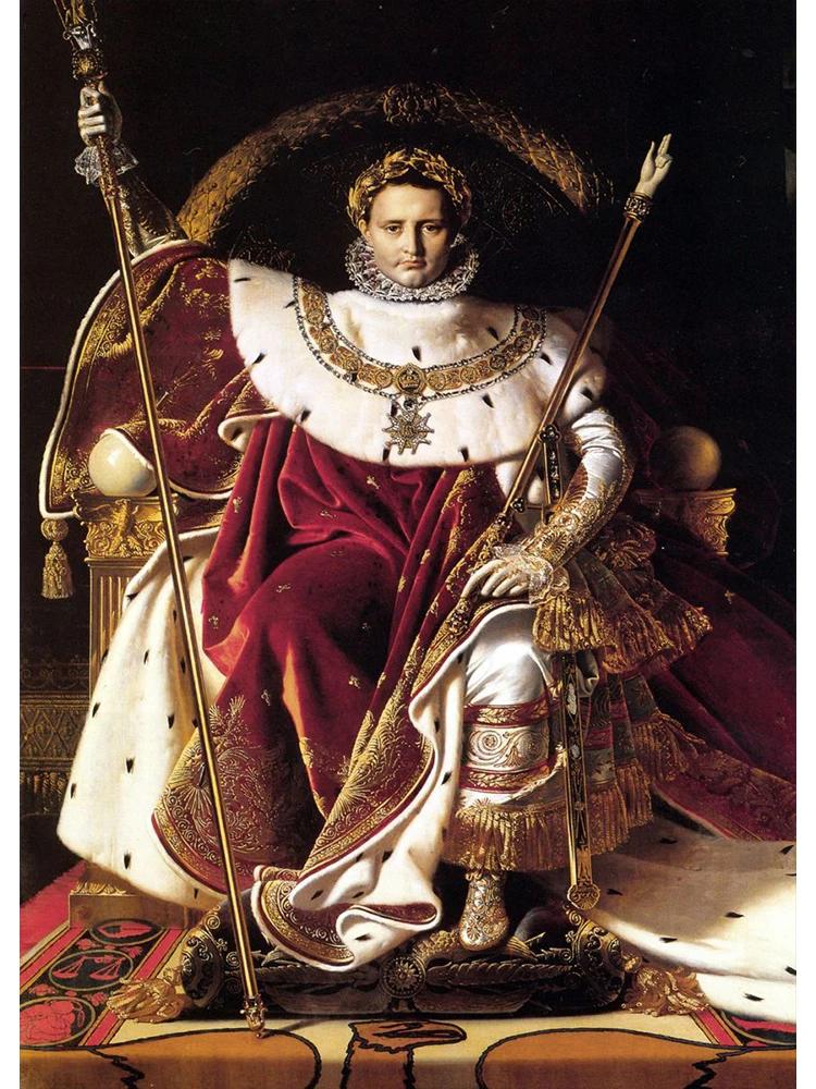 Napoleon Bonaparte Portrait Crossing The Alps Coronation of Napoleon I Canvas Poster Print for Living Room Home Decor