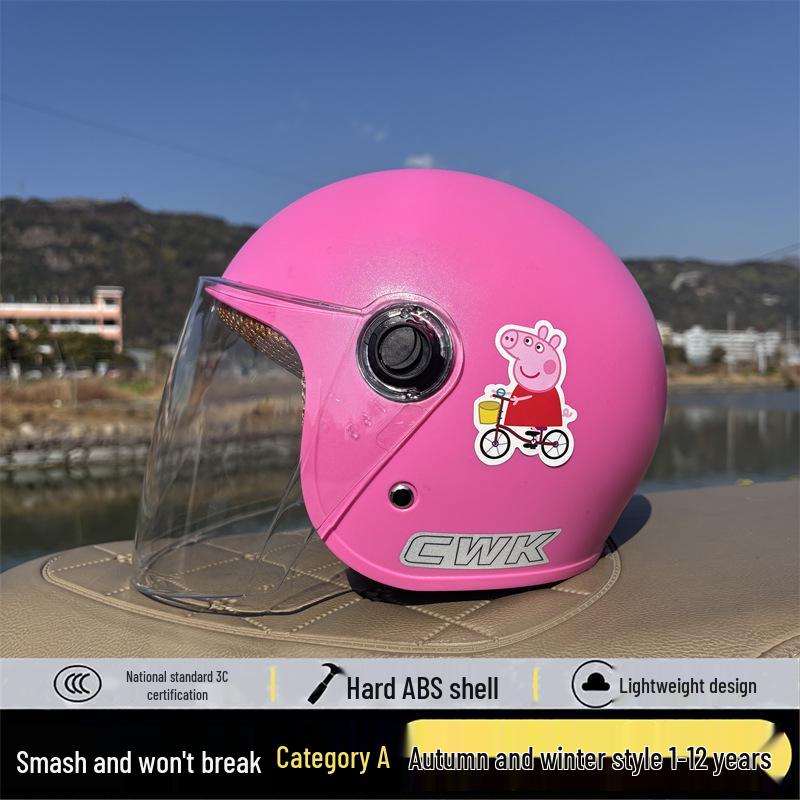 National Standard 3C Certified Children's Warm Helmet for Ages 1-12 - Autumn/Winter, Electric Scooter Use
