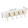 5 Hook Mop Clip Wall Mounted Broom Hanger Multi-functional Broom Organizer Clip  Shower Room