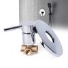 Grifo Mezclador Caliente y Frío Grifo de Ducha Válvula de Control Manija Única Latón Baño Montaje en Pared Válvula Mezcladora de Control