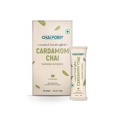 Instant-Tee mit Kardamom (10er Packung, 14g), Instant-Kardamom-Tee, Chai Point