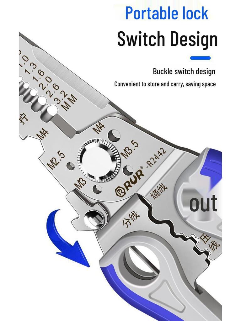 Pro-Grade Multifunction Electrician's Wire Stripper and Cutter Tool Pliers
