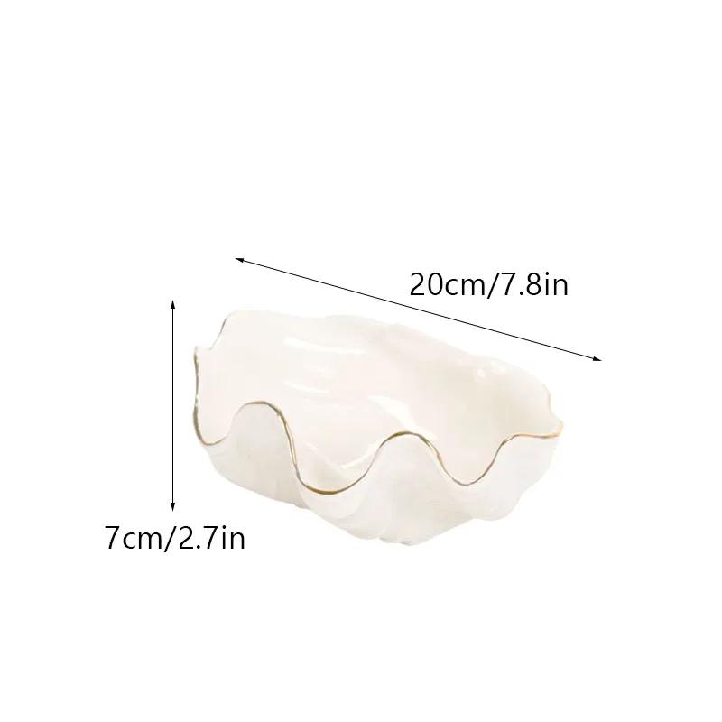 Creative Shell Shape Ceramic Plates Dinner Dish Steak Salad Tray Table Decoration Starfish Tableware Kitchen Decor Living Room