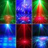 2025 New LED 6-hole 72 Pattern Stage Lights USB Plug-in DJ Remote Control Stereo Party Wedding Decorative Lamp KTV Disco Lights