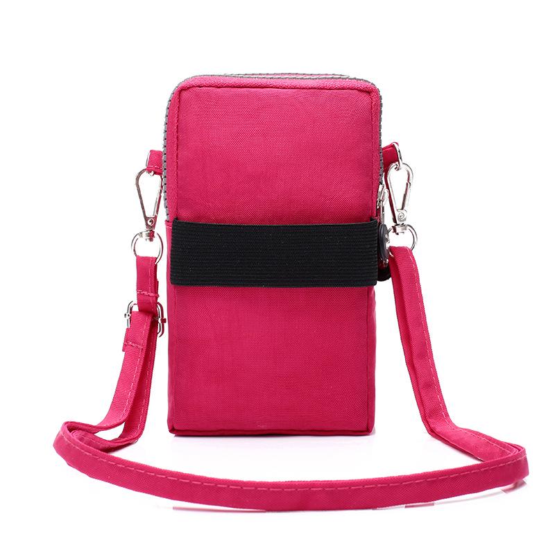 Korean Style Crossbody Phone Bag: Women's Cloth Pouch with Neck Strap, Sports Armband, and Wrist Coin Purse