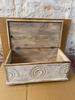 Wood Beautiful Carved Trunk Storage Box-Home Decor Central Box-Indian Side Trunk Storage Box For Home Decor Funniture