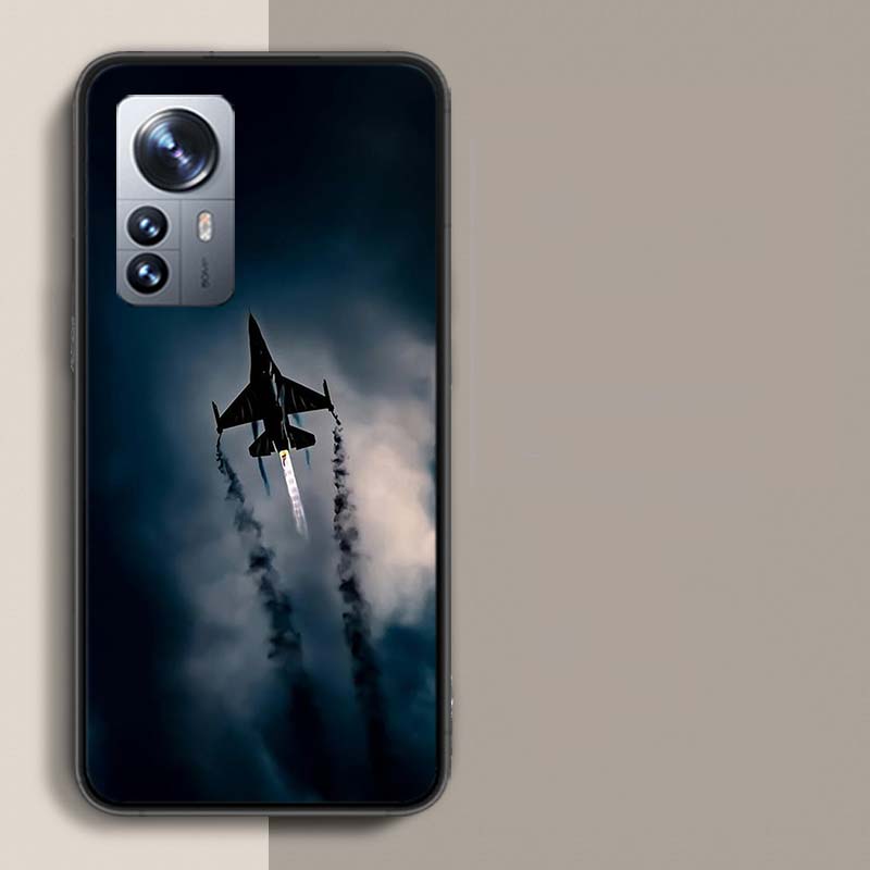 Black Sky Jet Fighter Phone Case For Xiaomi Mi 13 12T Poco F7 Pro 14 Ultra 15 Pro 12X 12 9 8 Lite 5G 11T 11i 10 10T Pro Capa