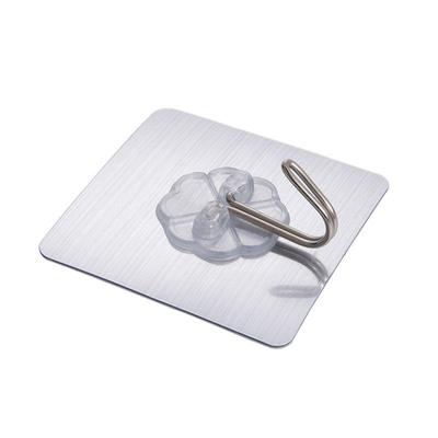 Punch-Free Transparent Adhesive Hook for Kitchen Wall Mounting