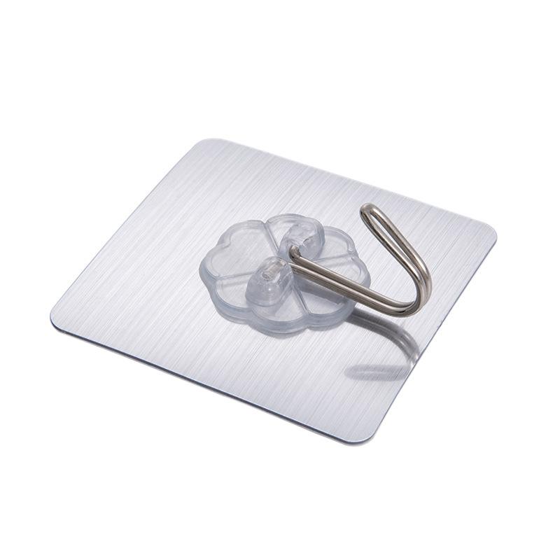 

Прозрачный самоклеящийся крючок без сверления для настенного крепления на кухне Brushed Silver 6*6