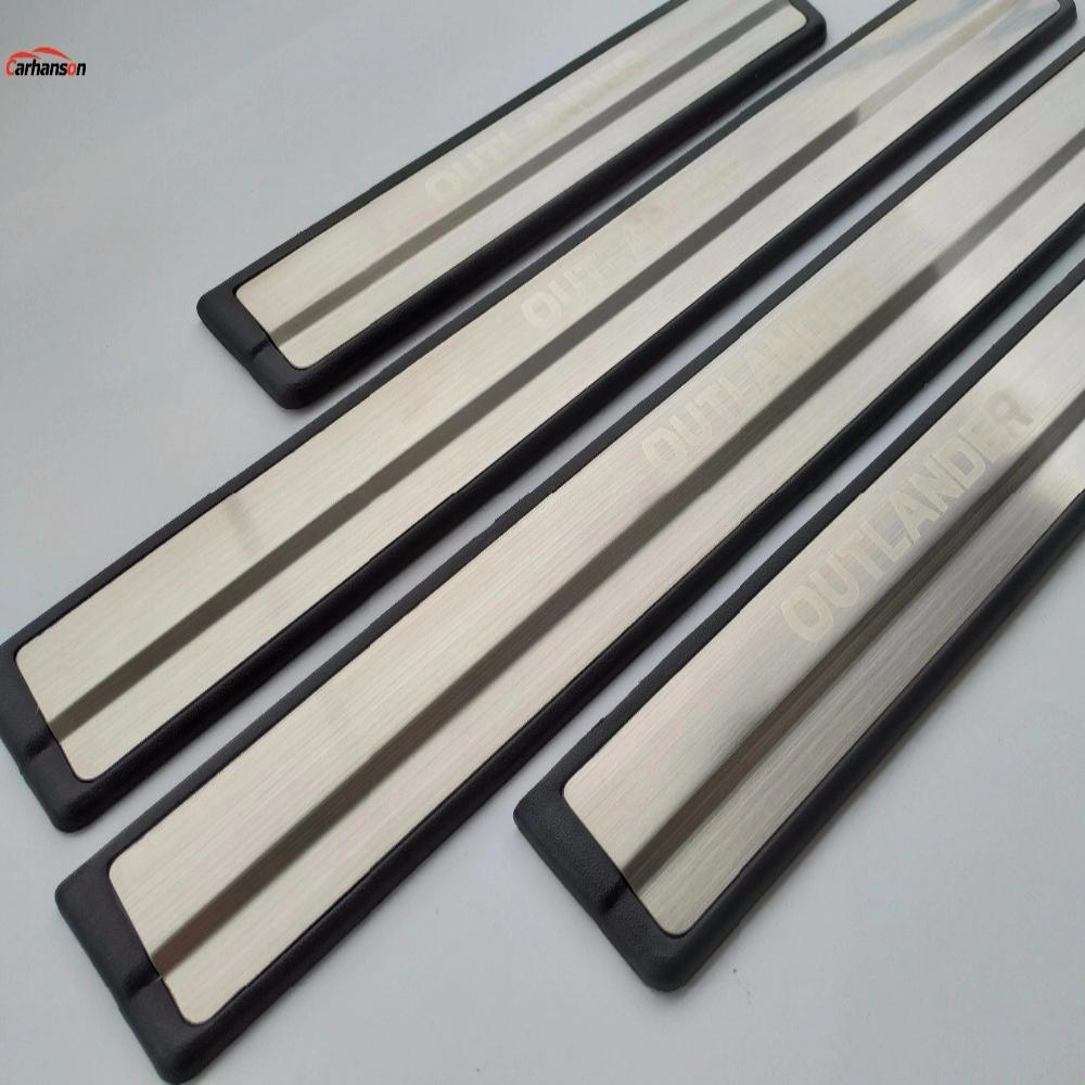 Αυτοκόλλητο Αυτοκόλλητο Αυτοκόλλητο 2013 Αξεσουάρ αυτοκινήτου Στυλ για περβάζι πόρτας Mitsubishi Outlander από ανοξείδωτο ατσάλι