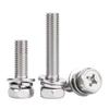 304 Stainless Steel Hexagonal Cross Recessed Combo Bolt M4/M5/M6/M8